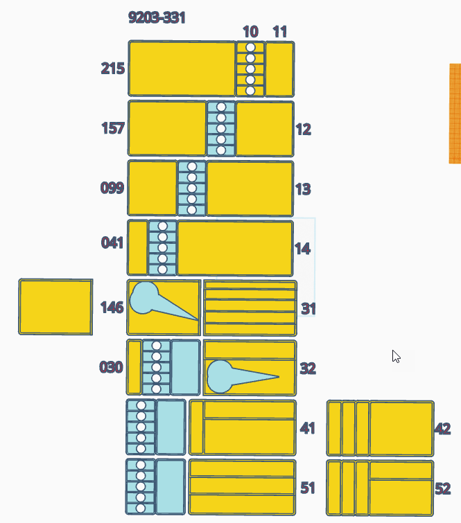 9203-32 185mm 1x2 Tool Stackable Tray